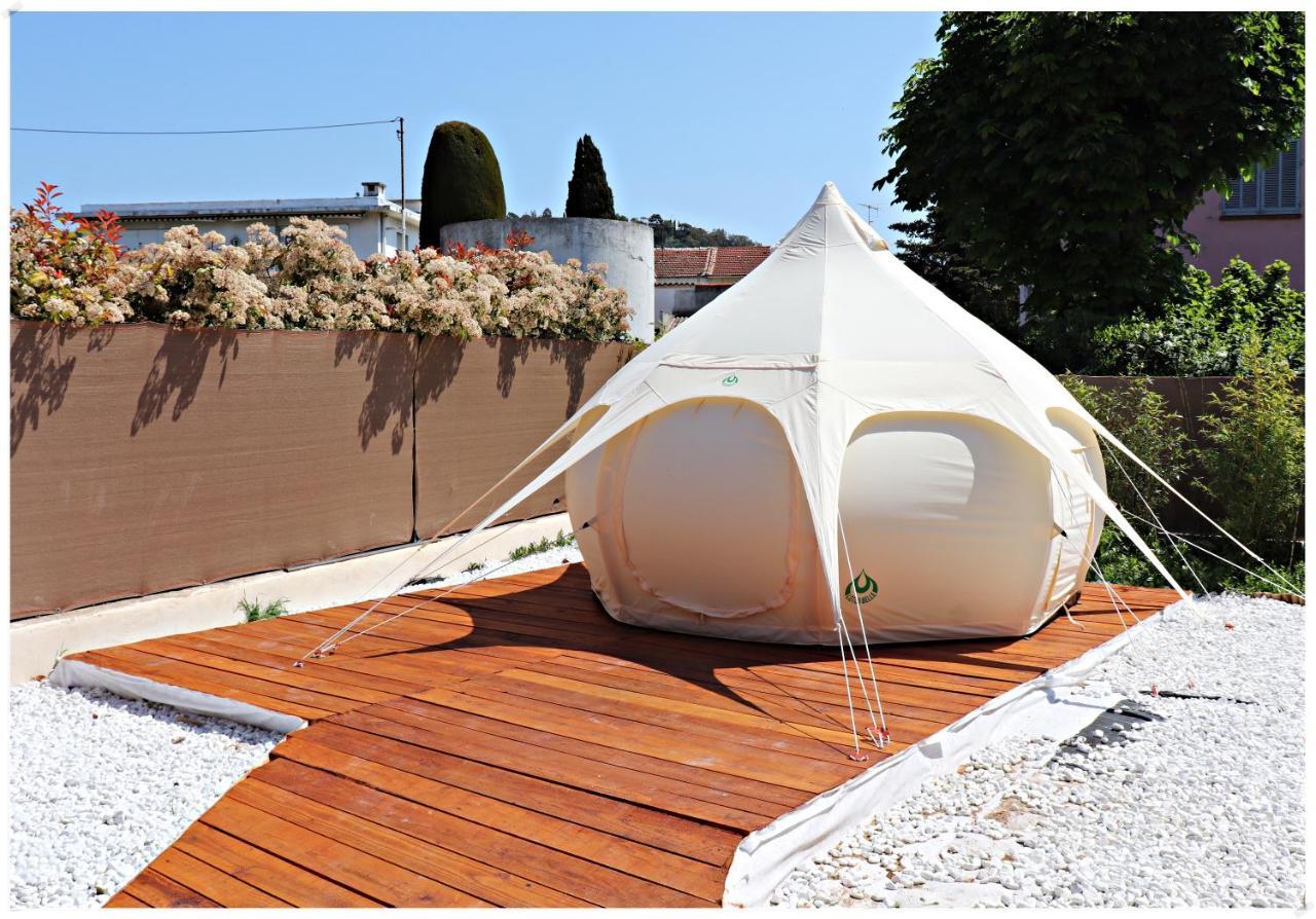 Superbe glamping avec terrasse privative 5min mer Cannes Extérieur photo